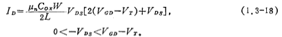 MOS场效应管的直流特性